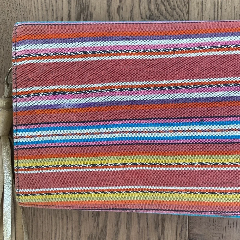 Ronny Kobo Striped Clutch
